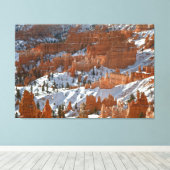 Bryce in de winter canvas afdruk (Insitu (Houten vloer))