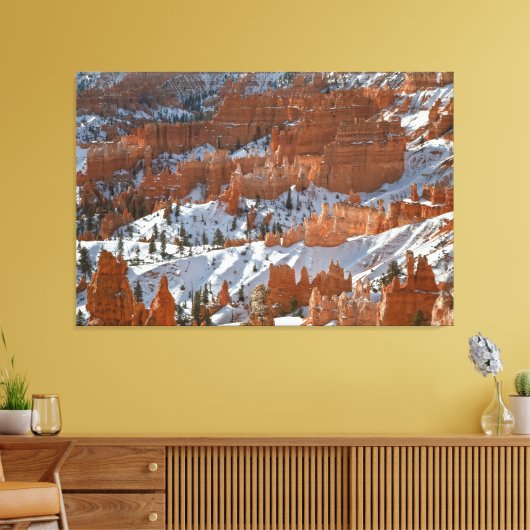 Bryce in de winter canvas afdruk (Insitu (Woonkamer))