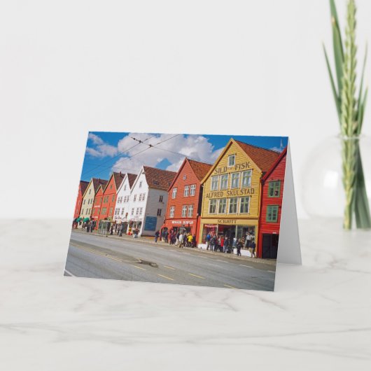 Bryggen, Bergen Kaart (Voorkant)