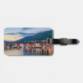 Bryggen Bergen Norway gestiliseerd Bagagelabel (Achterkant horizontaal)