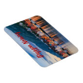 Bryggen Bergen Norway gestiliseerd Magneet (Rechterzijde)