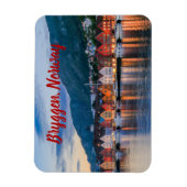 Bryggen Bergen Norway gestiliseerd Magneet (Verticaal)