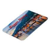 Bryggen Bergen Norway gestiliseerd Magneet (Linkerzijde)