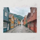 Bryggen Bergen Norway Street Briefkaart (Voorkant)