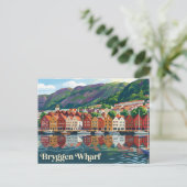 Bryggen-kade Noorwegen Briefkaart (Staand voorkant)