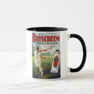  Brylcreem Man dat Tennis en Advertentie speelt Mok