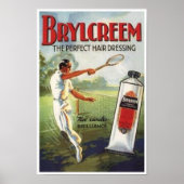  Brylcreem Man Tennis Ad Poster (Voorkant)