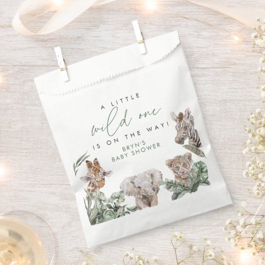 BRYN Cute Oerwoud Safari Baby Animal Baby shower Bedankzakje (Geknipt)