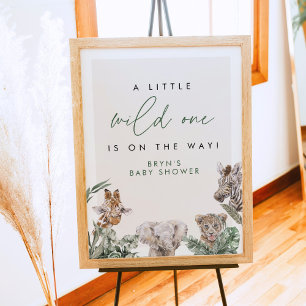 BRYN Cute Oerwoud Safari Baby Animal Baby shower Poster