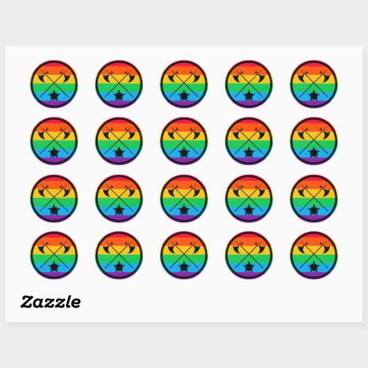 bryn gwlad pride Button Ronde Sticker (Vel)