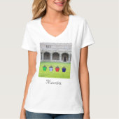 Bryn Mawr-lantaarns in Cloisters T-shirt (Voorkant)