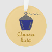 Bryn Mawr Lantern Dark Blue Anassa Kata Gold Ornament (voorkant)