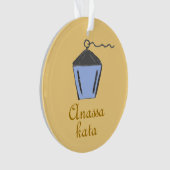 Bryn Mawr Lantern Light Blue Anassa Kata Gold Ornament (voorkant)