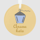 Bryn Mawr Lantern Light Blue Anassa Kata Gold Ornament (achterkant)