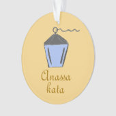 Bryn Mawr Lantern Light Blue Anassa Kata Gold Ornament (voorkant)