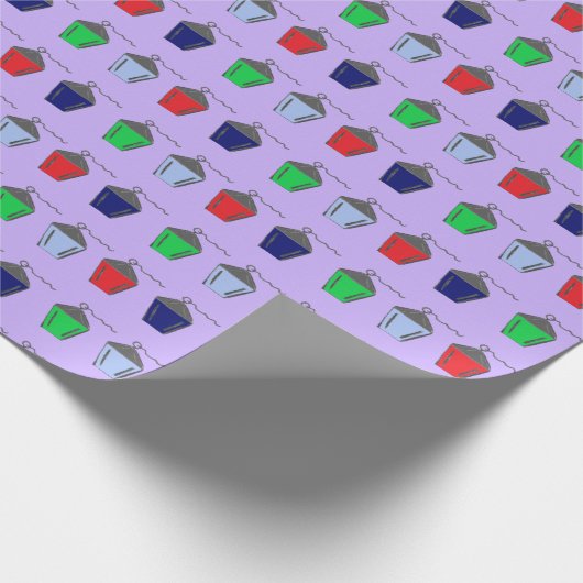 Bryn Mawr Lantern Paars Lila verpakkingspapier Cadeaupapier (Hoek)