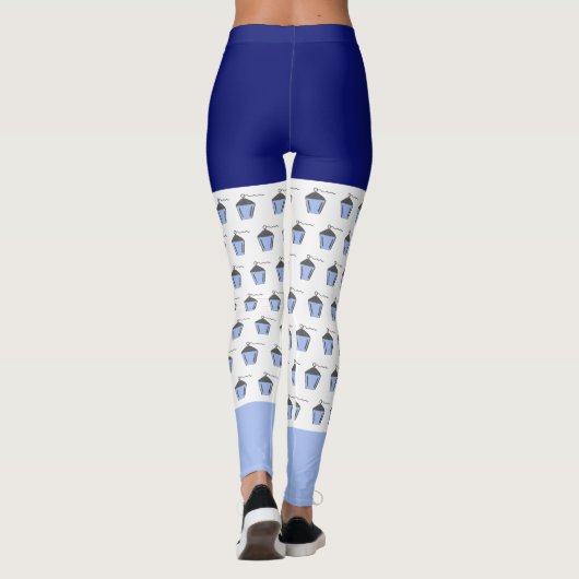 Bryn Mawr Light Blue Lantern Pattern Leggings (Achterkant)