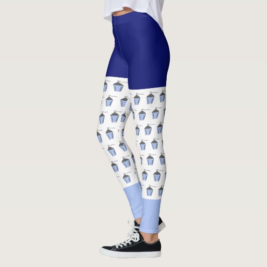 Bryn Mawr Light Blue Lantern Pattern Leggings (Links)