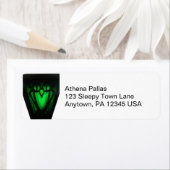 Bryn Mawr Owl Lantern-label retouradres Etiket (Insitu)