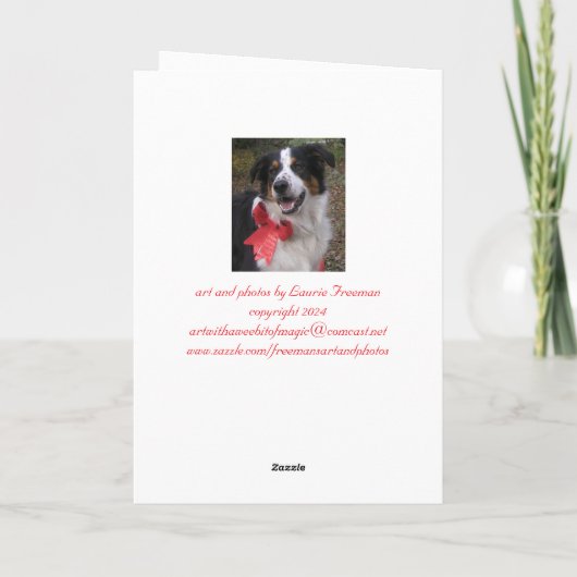 "Bryn met een buik" Feestdagen Kaart (Achterkant)