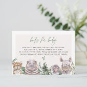 BRYN Oerwoud Safari Baby shower Books for Baby Car Kaart (Staand voorkant)