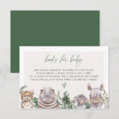 BRYN Oerwoud Safari Baby shower Books for Baby Car Kaart (Voorkant / Achterkant)