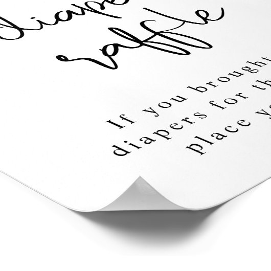 BRYNDLE Koe Druk luidere Raffle Game-teken af Poster (Hoek)