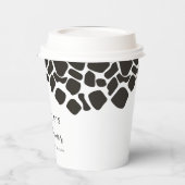 BRYNDLE Modern Koe Print Baby shower Papieren Bekers (Links)