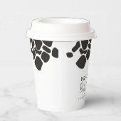 BRYNDLE Modern Koe Print Baby shower Papieren Bekers (Rechts)