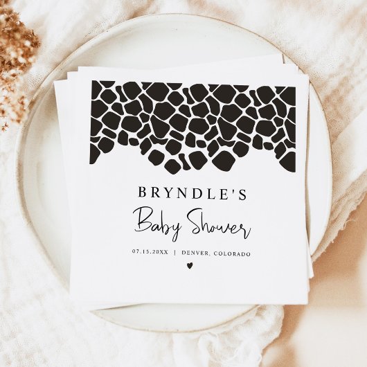 BRYNDLE Modern Koe Print Baby shower Servet