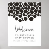 BRYNDLE Moderne Koe AfdrukBaby shower Welkom Poster (Voorkant)