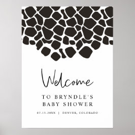 BRYNDLE Moderne Koe AfdrukBaby shower Welkom Poster