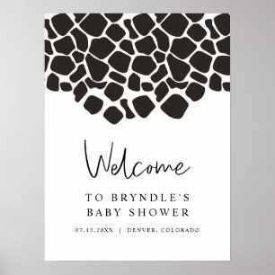 BRYNDLE Moderne Koe AfdrukBaby shower Welkom Poster