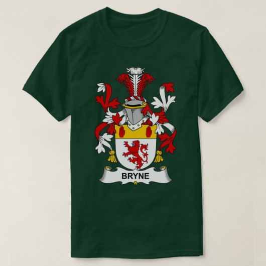 Bryne Coat of Arms Family Crest T-shirt (Design voorkant)