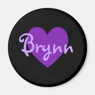 Brynn Paars Heart Design Magneet