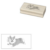 Brynwood's Running Corgi Rubber Stamp Rubberstempel (Gestempeld)