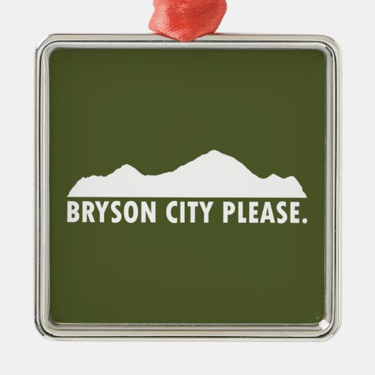 Bryson City Alsjeblieft Metalen Ornament (Voorkant)