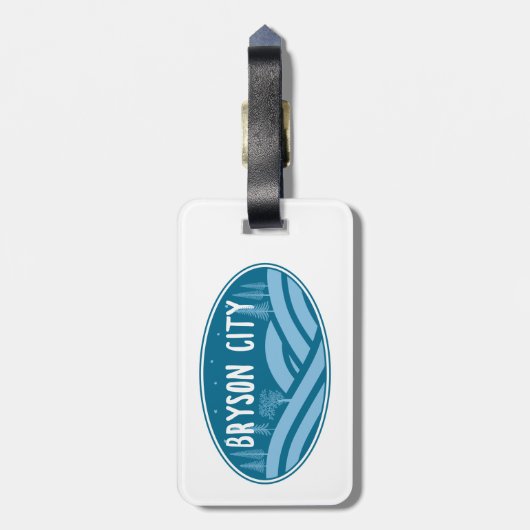 Bryson City North Carolina Bagagelabel (Achterkant verticaal)