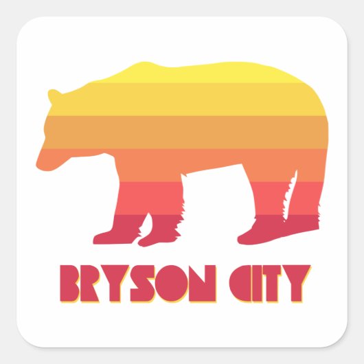 Bryson City North Carolina Rainbow Beer Vierkante Sticker (Voorkant)