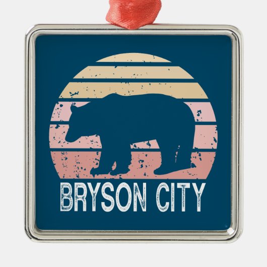 Bryson City North Carolina Retro Beer Metalen Ornament (Voorkant)