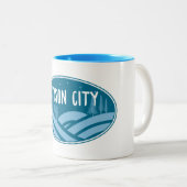 Bryson City North Carolina Tweekleurige Koffiemok (Voorkant rechts)