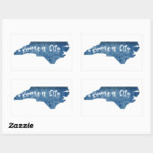 Bryson City North Carolina Wood Grain Rechthoekige Sticker (Vel)