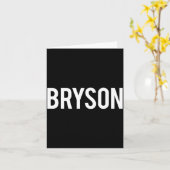 Bryson - Cool Nieuw Grappige Naam Fan Cadeau T-shi Kaart (Gele Bloem)