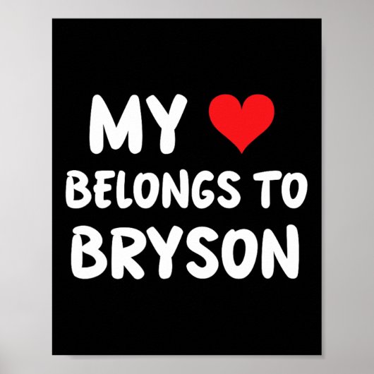 Bryson - Mijn hart is van Bryson - Liefde Poster (Voorkant)