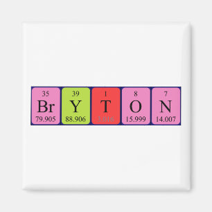 Bryton periodieke table name magnet