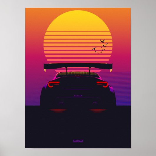 BRZ-synthwave Poster (Voorkant)