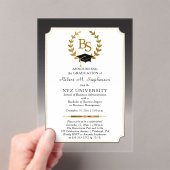 BS - Bachelor of Science Degree College Graduation Acryl Uitnodigingen (Insitu (Draagbaar))