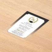 BS - Bachelor of Science Degree College Graduation Acryl Uitnodigingen (Laagn)