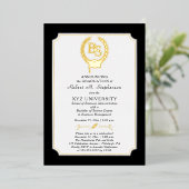 BS - Bachelor of Science Degree College Graduation Folie Uitnodiging (Staand Voorkant)