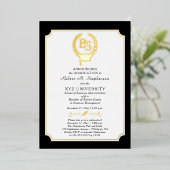 BS - Bachelor of Science Degree College Graduation Folie Uitnodiging (Staand Voorkant)